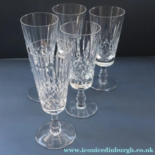 Load image into Gallery viewer, EDINBURGH CRYSTAL. FIVE Matching Fluted Champagne Glasses. Appin Pattern. 6 1/4 inches
