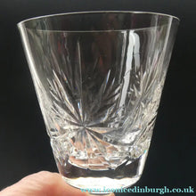 Load image into Gallery viewer, FOUR ONLY. Vintage Edinburgh Crystal Claret or Small Wine Glasses. STAR OF EDINBURGH Pattern. 5 1/8 inches
