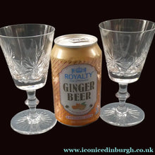 Load image into Gallery viewer, FOUR ONLY. Vintage Edinburgh Crystal Claret or Small Wine Glasses. STAR OF EDINBURGH Pattern. 5 1/8 inches

