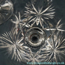Load image into Gallery viewer, FOUR ONLY. Vintage Edinburgh Crystal Claret or Small Wine Glasses. STAR OF EDINBURGH Pattern. 5 1/8 inches
