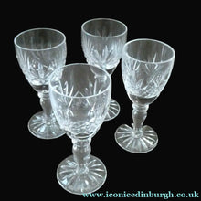Load image into Gallery viewer, Edinburgh Crystal Set of FOUR Vintage STIRLING PATTERN Liqueur or Tasting Glasses
