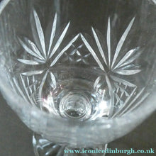 Load image into Gallery viewer, Edinburgh Crystal Set of FOUR Vintage STIRLING PATTERN Liqueur or Tasting Glasses
