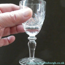 Load image into Gallery viewer, Edinburgh Crystal Set of FOUR Vintage STIRLING PATTERN Liqueur or Tasting Glasses
