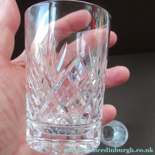 Load image into Gallery viewer, Four Vintage Edinburgh Crystal Tumblers. Scottish Glass
