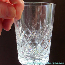 Load image into Gallery viewer, Four Vintage Edinburgh Crystal Tumblers. Scottish Glass
