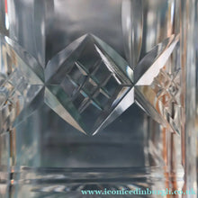 Load image into Gallery viewer, Heavy Square Cut EDINBURGH CRYSTAL Decanter with Criss-Cross Pattern All Around. 9 1/2 inches
