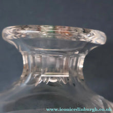 Load image into Gallery viewer, Heavy Square Cut EDINBURGH CRYSTAL Decanter with Criss-Cross Pattern All Around. 9 1/2 inches
