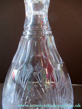 Load image into Gallery viewer, EDINBURGH CRYSTAL. IONA Pattern Vintage Round Wine Decanter. Etched signature to base. Two Whisky Tumblers - Scottish
