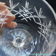 Load image into Gallery viewer, EDINBURGH CRYSTAL. PAIR of Large Brandy Glasses. Lomond Pattern. 5 inches
