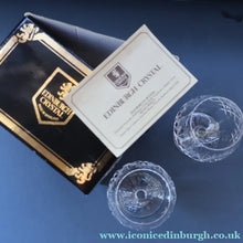 Load image into Gallery viewer, EDINBURGH CRYSTAL. PAIR of Large Brandy Glasses. Lomond Pattern. 5 inches
