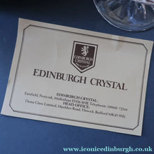 Load image into Gallery viewer, EDINBURGH CRYSTAL. PAIR of Large Brandy Glasses. Lomond Pattern. 5 inches
