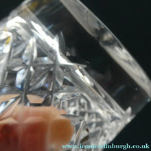 Load image into Gallery viewer, PAIR of Edinburgh Crystal Large Old Fashioned Whisky Tumblers. LOMOND PATTERN 3 1/4 inches
