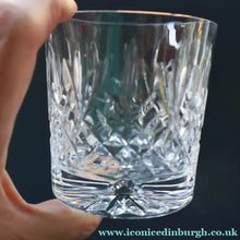 Load image into Gallery viewer, PAIR of Edinburgh Crystal Large Old Fashioned Whisky Tumblers. LOMOND PATTERN 3 1/4 inches
