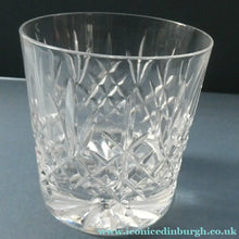 Load image into Gallery viewer, PAIR of Edinburgh Crystal Large Old Fashioned Whisky Tumblers. LOMOND PATTERN 3 1/4 inches
