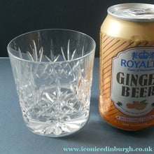 Load image into Gallery viewer, PAIR of Edinburgh Crystal Large Old Fashioned Whisky Tumblers. LOMOND PATTERN 3 1/4 inches
