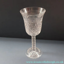 Load image into Gallery viewer, PAIR Vintage Edinburgh Crystal LARGE Water Goblets.  Fabulous KING JAMES Pattern. 9 inches (Code A)
