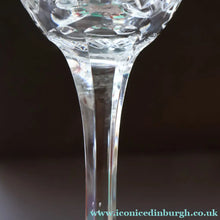 Load image into Gallery viewer, PAIR of Vintage Edinburgh Crystal LARGE Water / Red Wine Glasses. MONTROSE PATTERN. 8 1/4 inches
