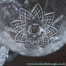 Load image into Gallery viewer, PAIR of Vintage Edinburgh Crystal LARGE Water / Red Wine Glasses. MONTROSE PATTERN. 8 1/4 inches
