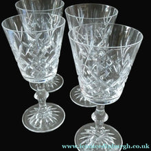 Load image into Gallery viewer, PAIR of Edinburgh Crystal Large Red Wine Goblets. LOMOND PATTERN 6 3/4 inche
