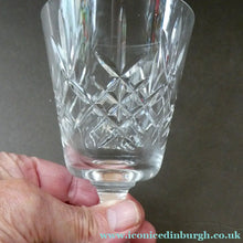 Load image into Gallery viewer, PAIR of Edinburgh Crystal Large Red Wine Goblets. LOMOND PATTERN 6 3/4 inche
