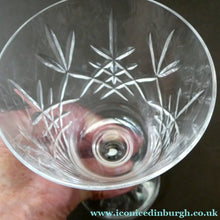Load image into Gallery viewer, PAIR of Edinburgh Crystal Large Red Wine Goblets. LOMOND PATTERN 6 3/4 inche
