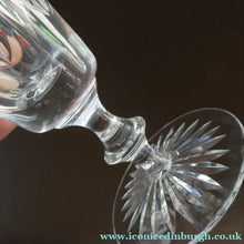Load image into Gallery viewer, PAIR of Edinburgh Crystal Large Red Wine Goblets. LOMOND PATTERN 6 3/4 inche
