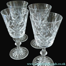Load image into Gallery viewer, PAIR of Edinburgh Crystal Large Red Wine Goblets. LOMOND PATTERN 6 3/4 inche
