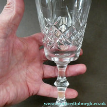 Load image into Gallery viewer, PAIR of Edinburgh Crystal Large Red Wine Goblets. LOMOND PATTERN 6 3/4 inche
