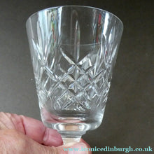 Load image into Gallery viewer, PAIR of Edinburgh Crystal Large Red Wine Goblets. LOMOND PATTERN 6 3/4 inche
