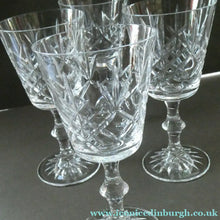 Load image into Gallery viewer, PAIR of Edinburgh Crystal Large Red Wine Goblets. LOMOND PATTERN 6 3/4 inche
