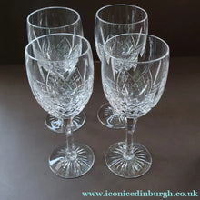Load image into Gallery viewer, PAIR of Vintage Edinburgh Crystal LARGE Wine Glasses. MONTROSE PATTERN. 7 3/4 inches
