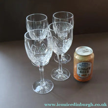 Load image into Gallery viewer, PAIR of Vintage Edinburgh Crystal LARGE Wine Glasses. MONTROSE PATTERN. 7 3/4 inches
