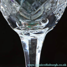 Load image into Gallery viewer, PAIR of Vintage Edinburgh Crystal LARGE Wine Glasses. MONTROSE PATTERN. 7 3/4 inches
