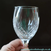 Load image into Gallery viewer, PAIR of Vintage Edinburgh Crystal LARGE Wine Glasses. MONTROSE PATTERN. 7 3/4 inches
