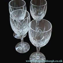 Load image into Gallery viewer, PAIR of Vintage Edinburgh Crystal LARGE Wine Glasses. MONTROSE PATTERN. 7 3/4 inches
