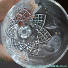 Load image into Gallery viewer, PAIR of Vintage Edinburgh Crystal LARGE Wine Glasses. MONTROSE PATTERN. 7 3/4 inches

