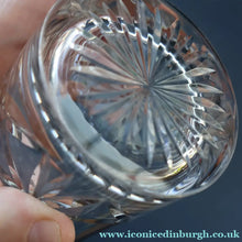 Load image into Gallery viewer, PAIR of Vintage Edinburgh Crystal Larger Old Fashioned Whisky Tumblers. STAR OF EDINBURGH. 3 1/2 inches
