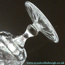 Load image into Gallery viewer, Pair of EDINBURGH CRYSTAL Small Wine OBAN Glasses. SIGNED Height 5 inches
