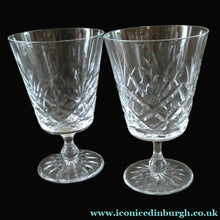 Load image into Gallery viewer, Pair of EDINBURGH CRYSTAL Small Wine OBAN Glasses. SIGNED Height 5 inches
