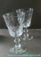Load image into Gallery viewer, PAIR of Edinburgh Crystal Large Goblets. ED 134 PATTERN 6 1/2inches
