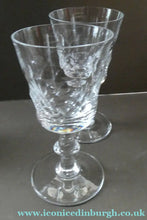 Load image into Gallery viewer, PAIR of Edinburgh Crystal Large Goblets. ED 134 PATTERN 6 1/2inches
