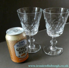 Load image into Gallery viewer, PAIR of Edinburgh Crystal Wine Goblets. ED 134 PATTERN, Height 6 1/2 inches

