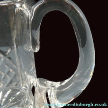 Load image into Gallery viewer, RARE 1950s Edinburgh Crystal TANKARD: HIGHLAND Pattern. 4 1/4 inches tall
