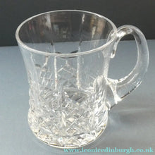 Load image into Gallery viewer, RARE 1950s Edinburgh Crystal TANKARD: HIGHLAND Pattern. 4 1/4 inches tall
