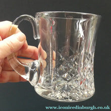 Load image into Gallery viewer, RARE 1950s Edinburgh Crystal TANKARD: HIGHLAND Pattern. 4 1/4 inches tall
