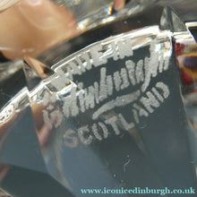 Load image into Gallery viewer, RARE 1950s Edinburgh Crystal TANKARD: HIGHLAND Pattern. 4 1/4 inches tall
