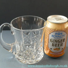 Load image into Gallery viewer, RARE 1950s Edinburgh Crystal TANKARD: HIGHLAND Pattern. 4 1/4 inches tall

