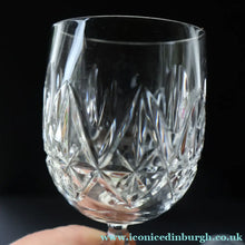 Load image into Gallery viewer, Edinburgh Crystal. Set of Five White Wine Goblets. 6 3/4 inches (Unidentified Pattern) - VINTAGE CRYSTAL GLASSES

