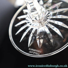 Load image into Gallery viewer, Edinburgh Crystal. Set of Five White Wine Goblets. 6 3/4 inches (Unidentified Pattern) - VINTAGE CRYSTAL GLASSES
