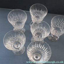 Load image into Gallery viewer, EDINBURGH CRYSTAL. Set of SIX Matching WATER Glasses. Appin Pattern. 5 inches
